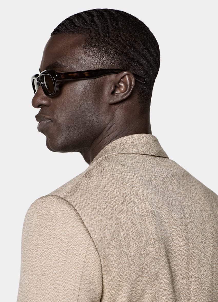 SUITSUPPLY Winter Pure Wool by Rogna, Italy Light Brown Relaxed Fit Roma Blazer
