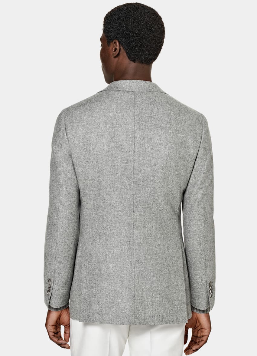 SUITSUPPLY Pure Wool by Solbiati, Italy Light Grey Havana Blazer