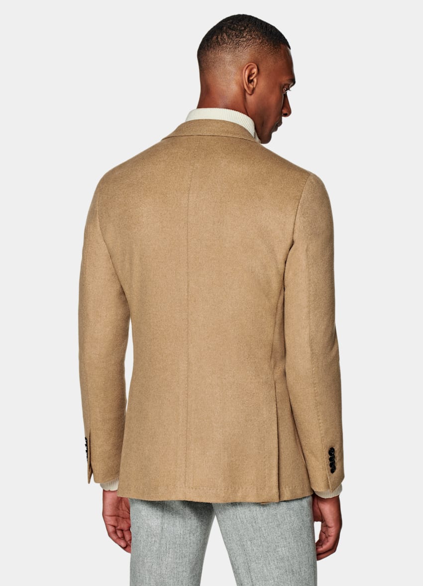 SUITSUPPLY 意大利 Piacenza 生产的骆驼毛面料 Havana 中棕色合体身型西装外套