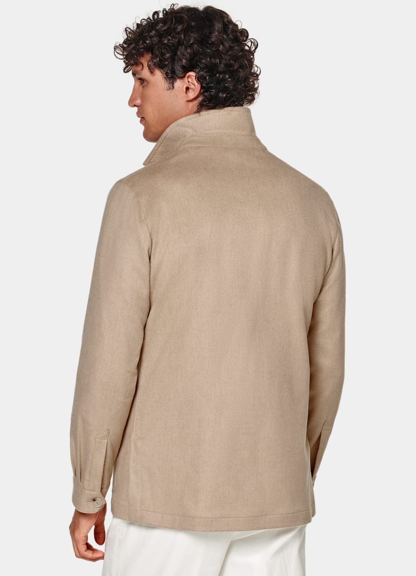 SUITSUPPLY Pure laine de chameau - Piacenza, Italie Veste chemise Greenwich marron clair