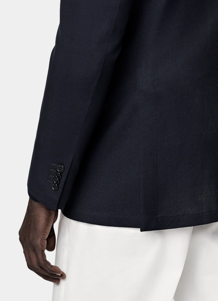 SUITSUPPLY All Season Pure Wool by Reda, Italy Navy Tailored Fit Havana Blazer