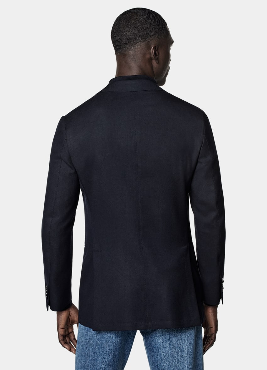 SUITSUPPLY All Season Pure Wool by Reda, Italy Navy Tailored Fit Havana Blazer