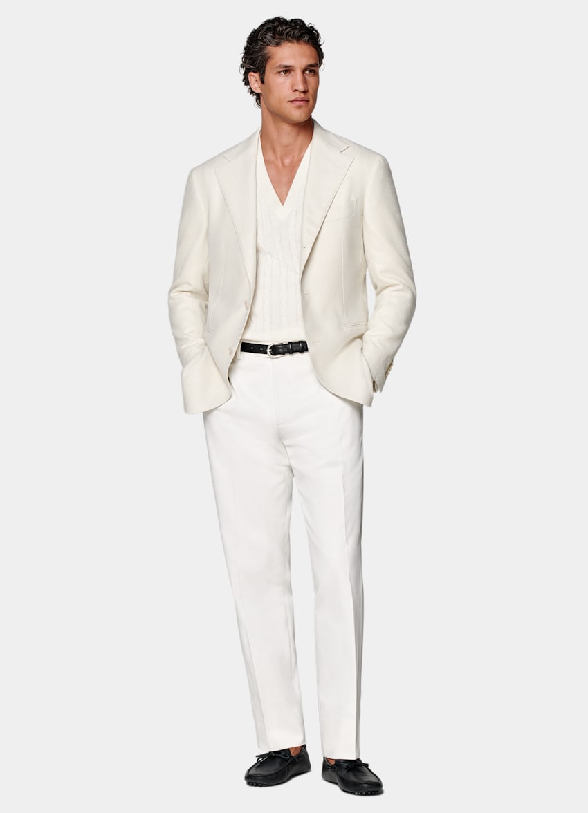 Winter white suit jacket hotsell