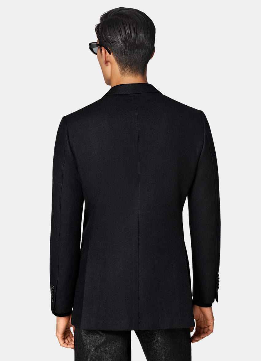 SUITSUPPLY Winter Wool Cashmere by E.Thomas, Italy Black Tailored Fit Milano Blazer