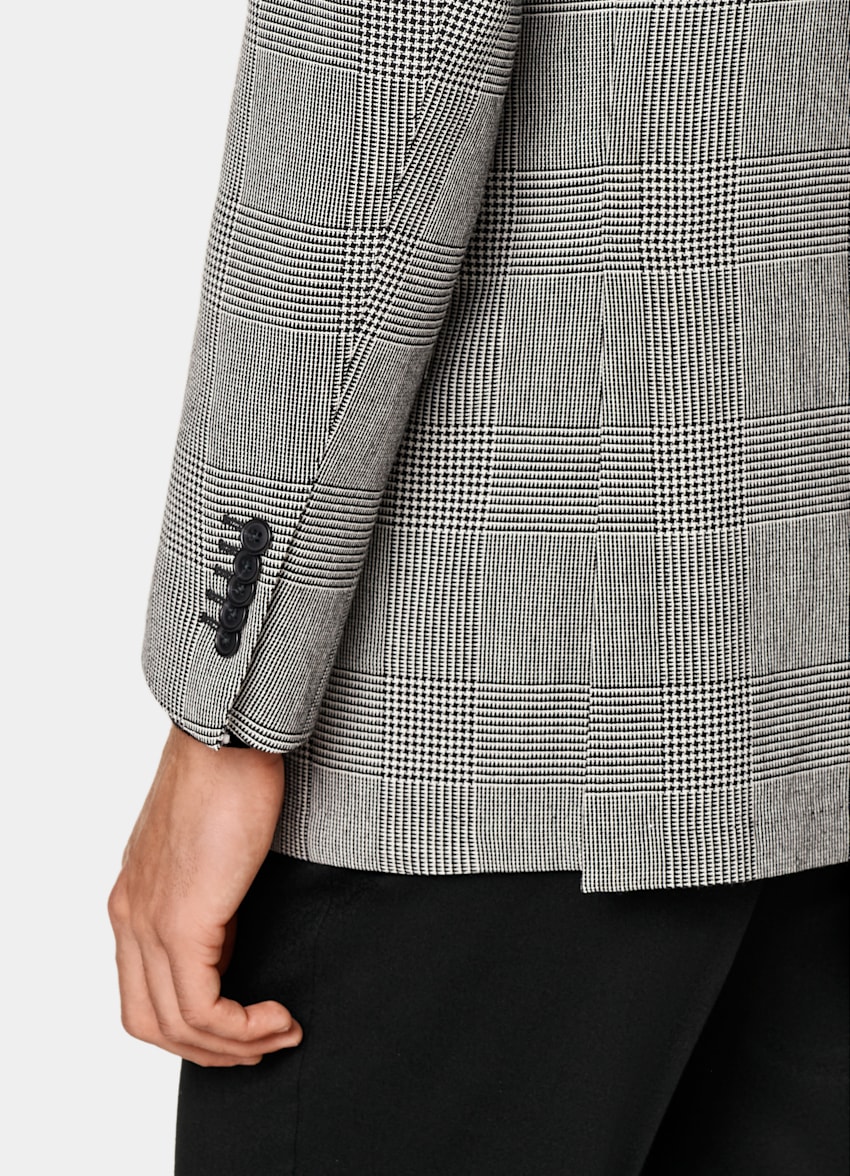 SUITSUPPLY Hiver Pure laine - Subalpino, Italie Blazer Milano coupe Tailored noir à carreaux