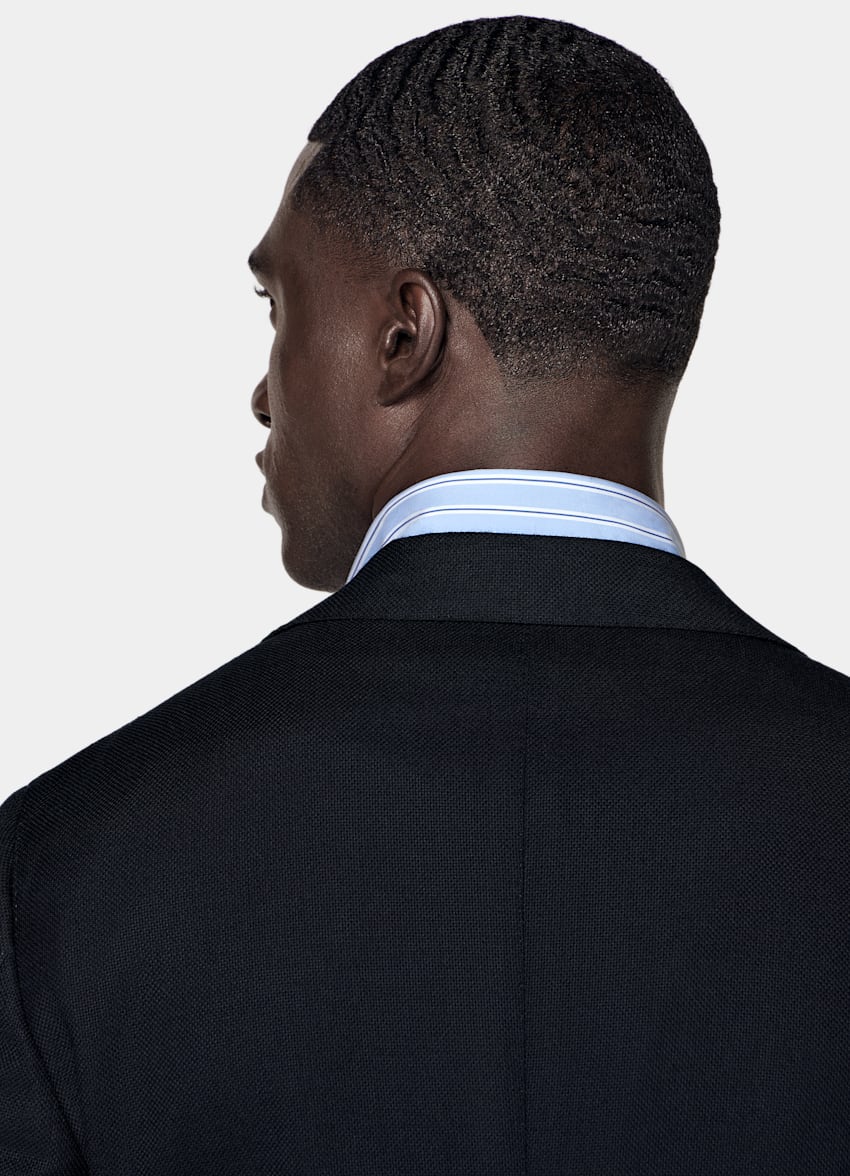 SUITSUPPLY All Season Pure Wool by Reda, Italy Navy Tailored Fit Havana Blazer
