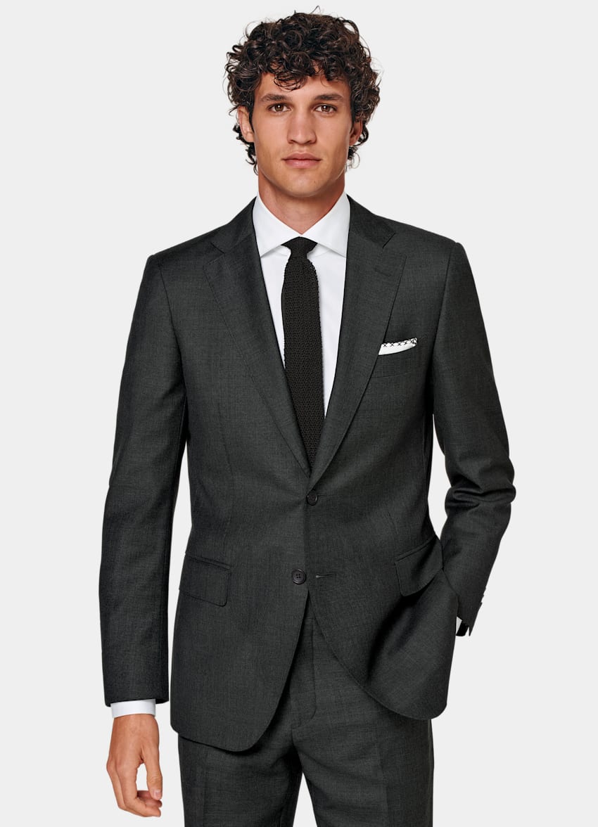 Dark Grey Lazio Suit Jacket in Pure S110's Wool | SUITSUPPLY US