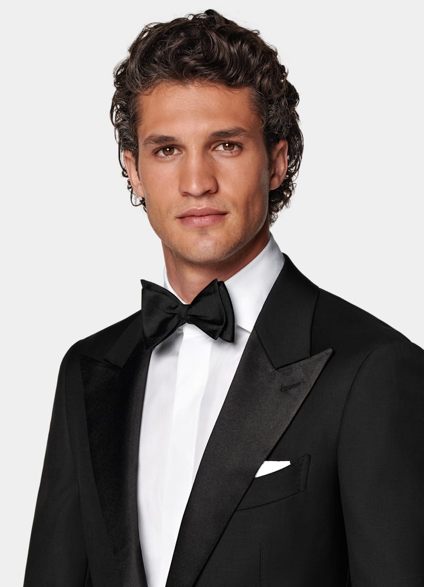 SUITSUPPLY All season Pure S110er Schurwolle by Vitale Barberis Canonico, Italien Havana Dinner Jacket schwarz Tailored Fit