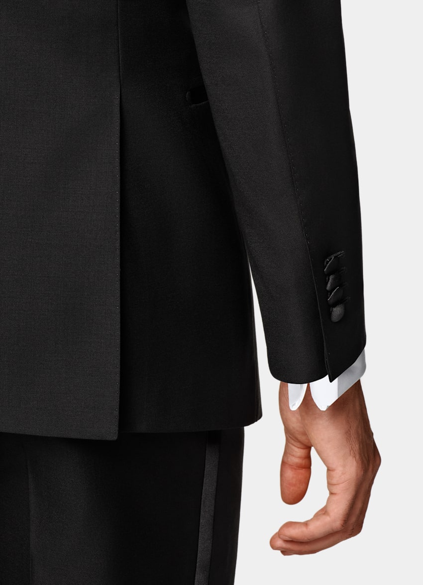 SUITSUPPLY All season Pure S110er Schurwolle by Vitale Barberis Canonico, Italien Havana Dinner Jacket schwarz Tailored Fit