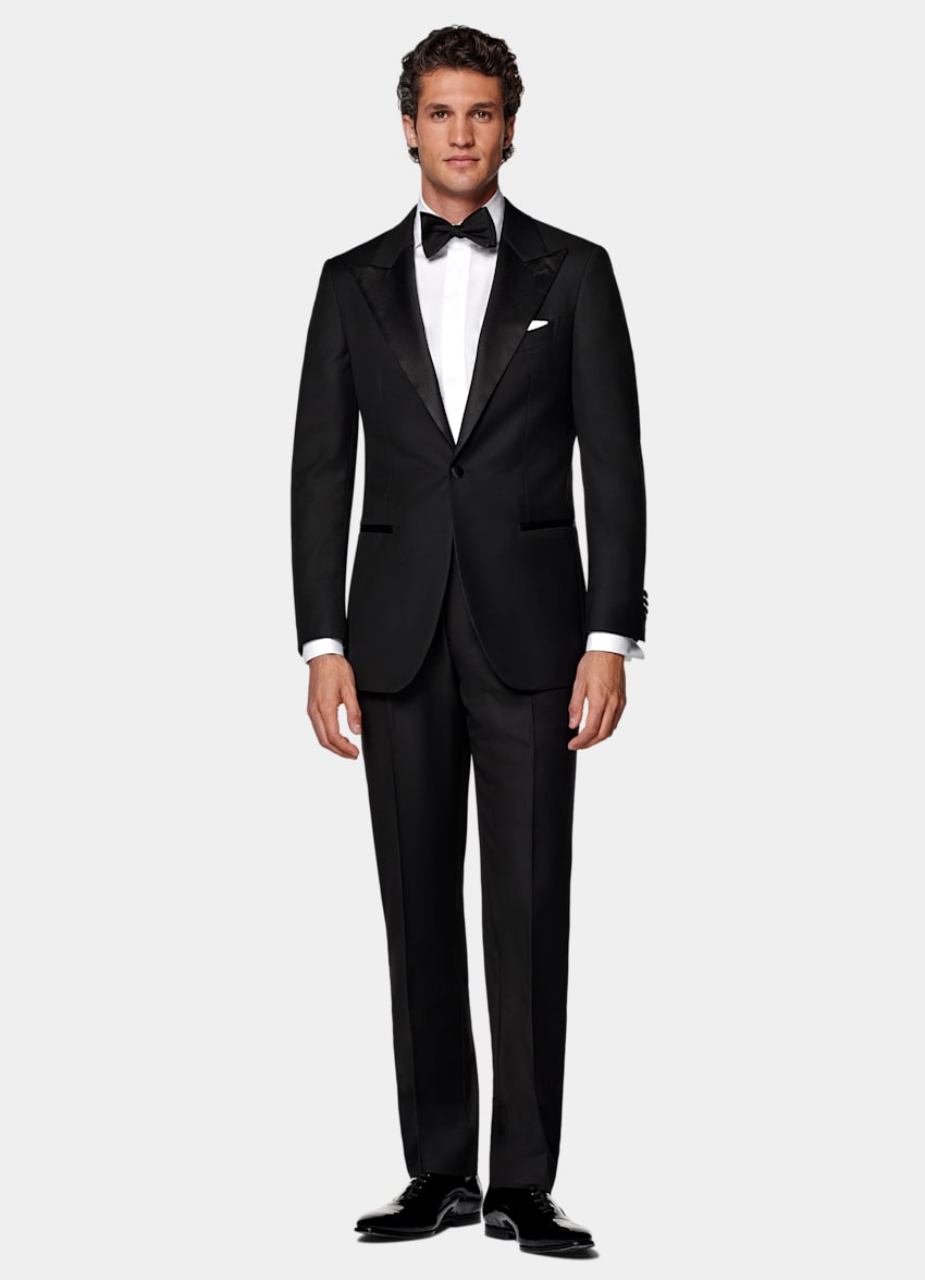 SUITSUPPLY All season Pure S110er Schurwolle by Vitale Barberis Canonico, Italien Havana Dinner Jacket schwarz Tailored Fit