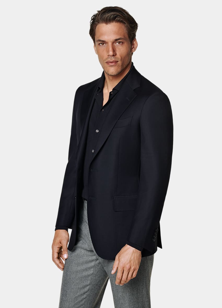 Navy Tailored Fit Havana Suit Jacket in Pure S110 s Wool SUITSUPPLY SUITSUPPLY Slovakia