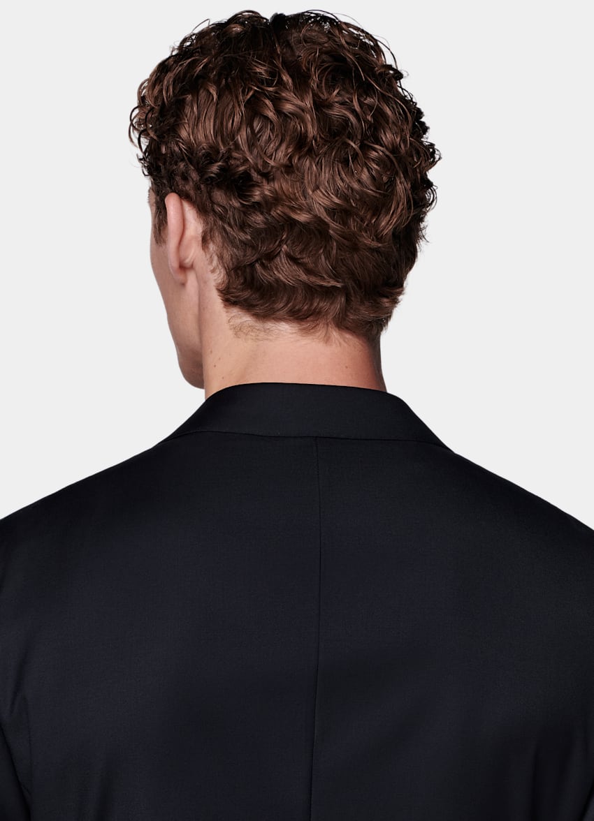 SUITSUPPLY All Season Pure S110's Wool by Vitale Barberis Canonico, Italy Navy Tailored Fit Havana Suit Jacket