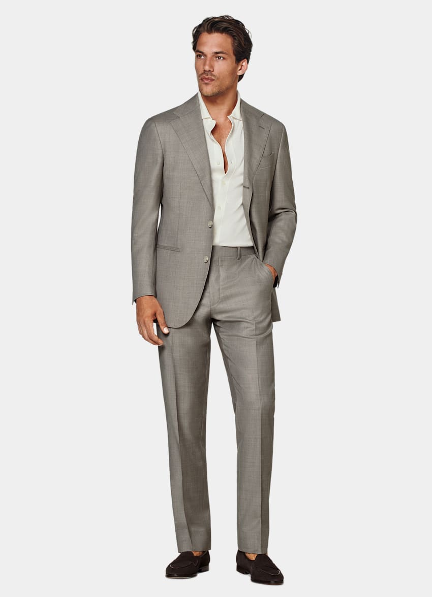 SUITSUPPLY Pure S110's Wool by Vitale Barberis Canonico, Italy Sand Roma Blazer