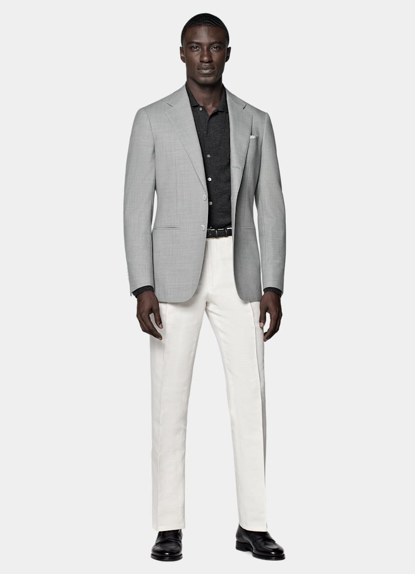 SUITSUPPLY All season Pura lana Traveller a quattro capi - Rogna, Italia Giacca Havana grigio chiaro tailored fit