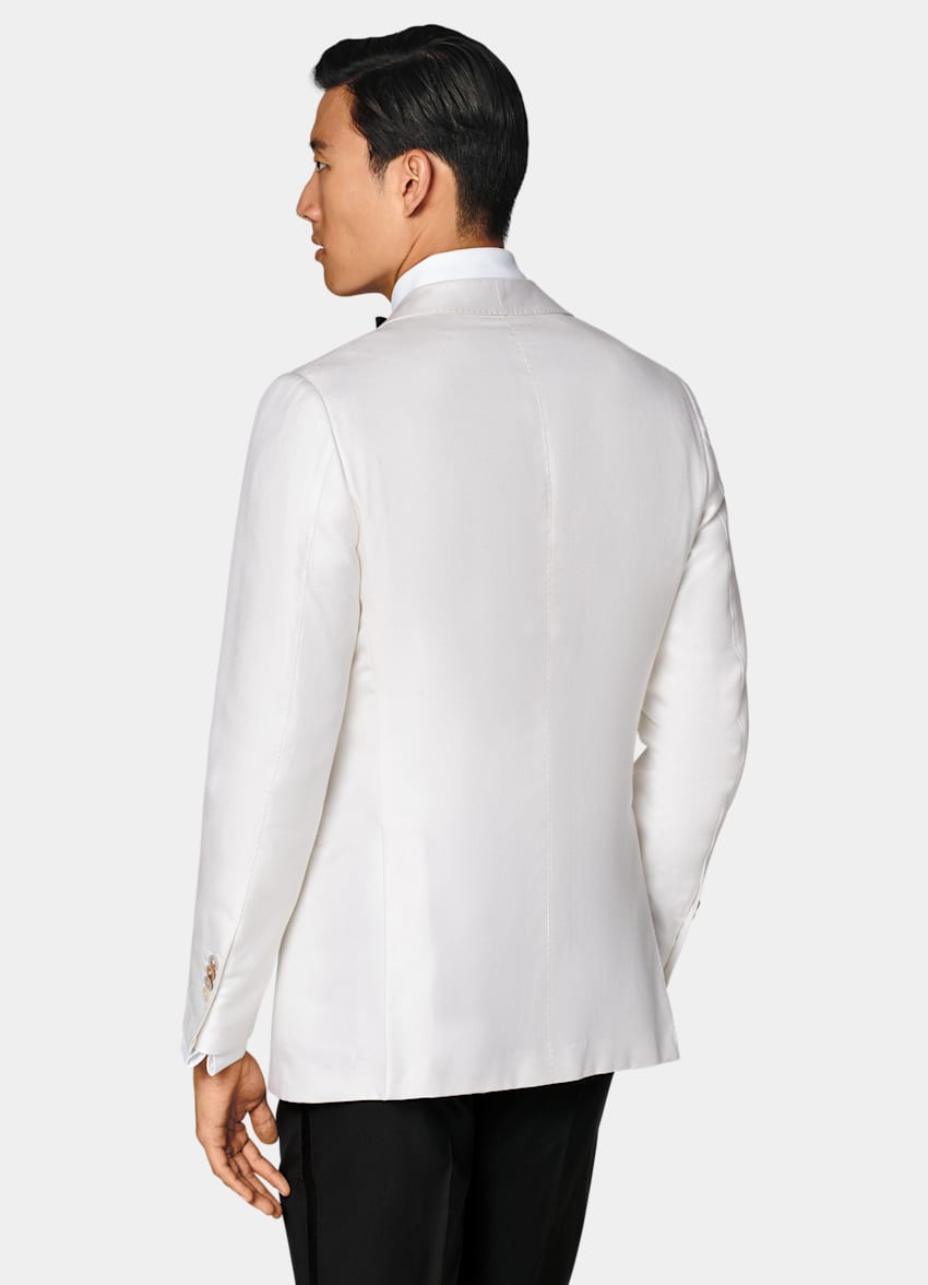 Off White Tailored Fit Havana Dinner Jacket in Pure Silk SUITSUPPLY SUITSUPPLY Canada