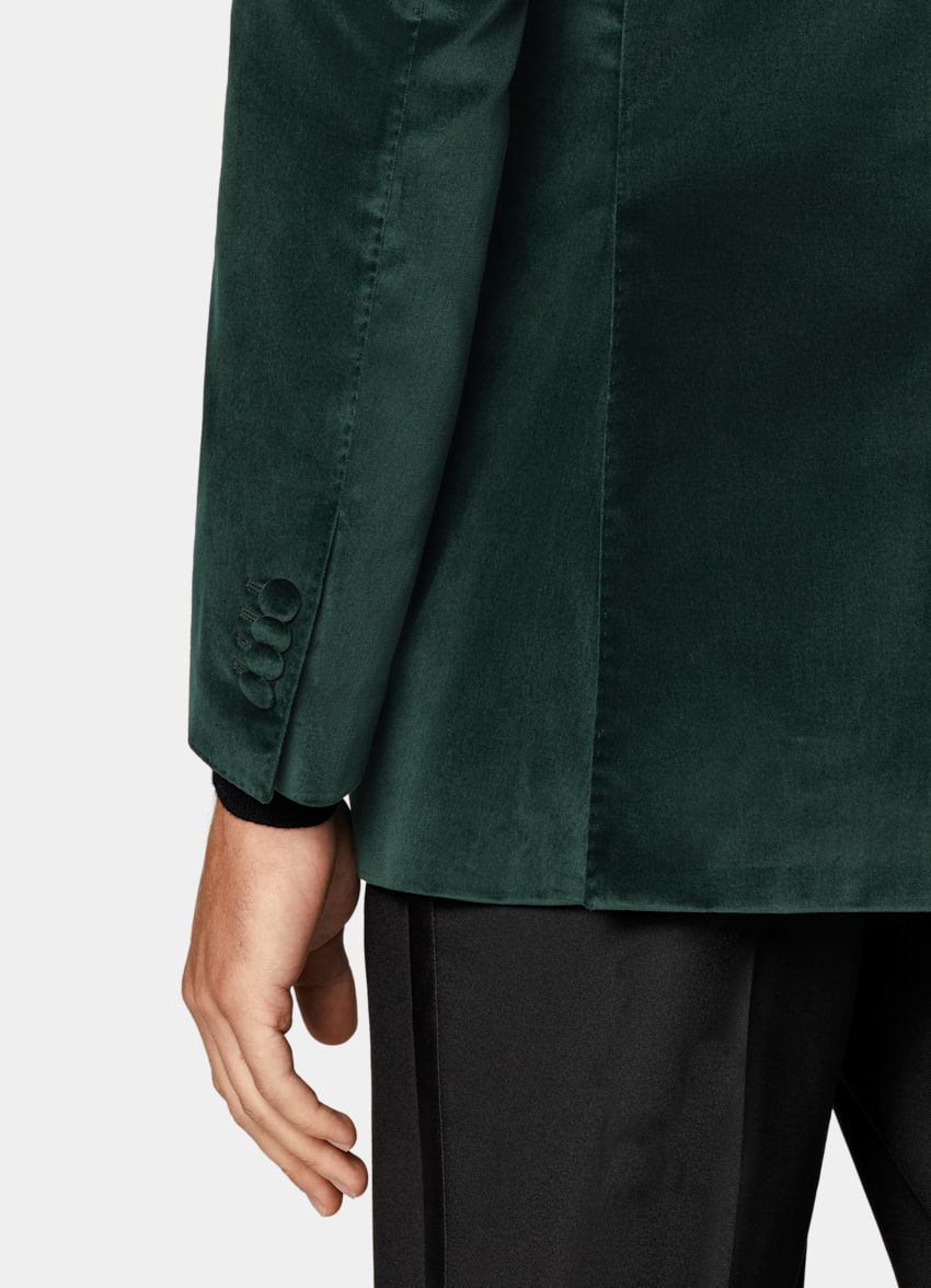 Dark Green Tailored Fit Havana Dinner Jacket