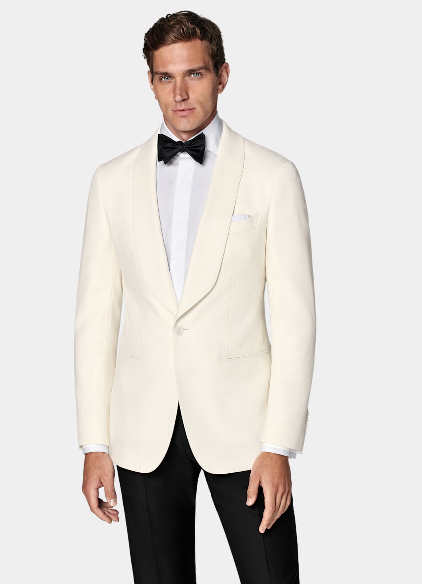 Off White Tailored Fit Havana Dinner Jacket in Pure 4 Ply Traveller Wool SUITSUPPLY SUITSUPPLY United Arab Emirates