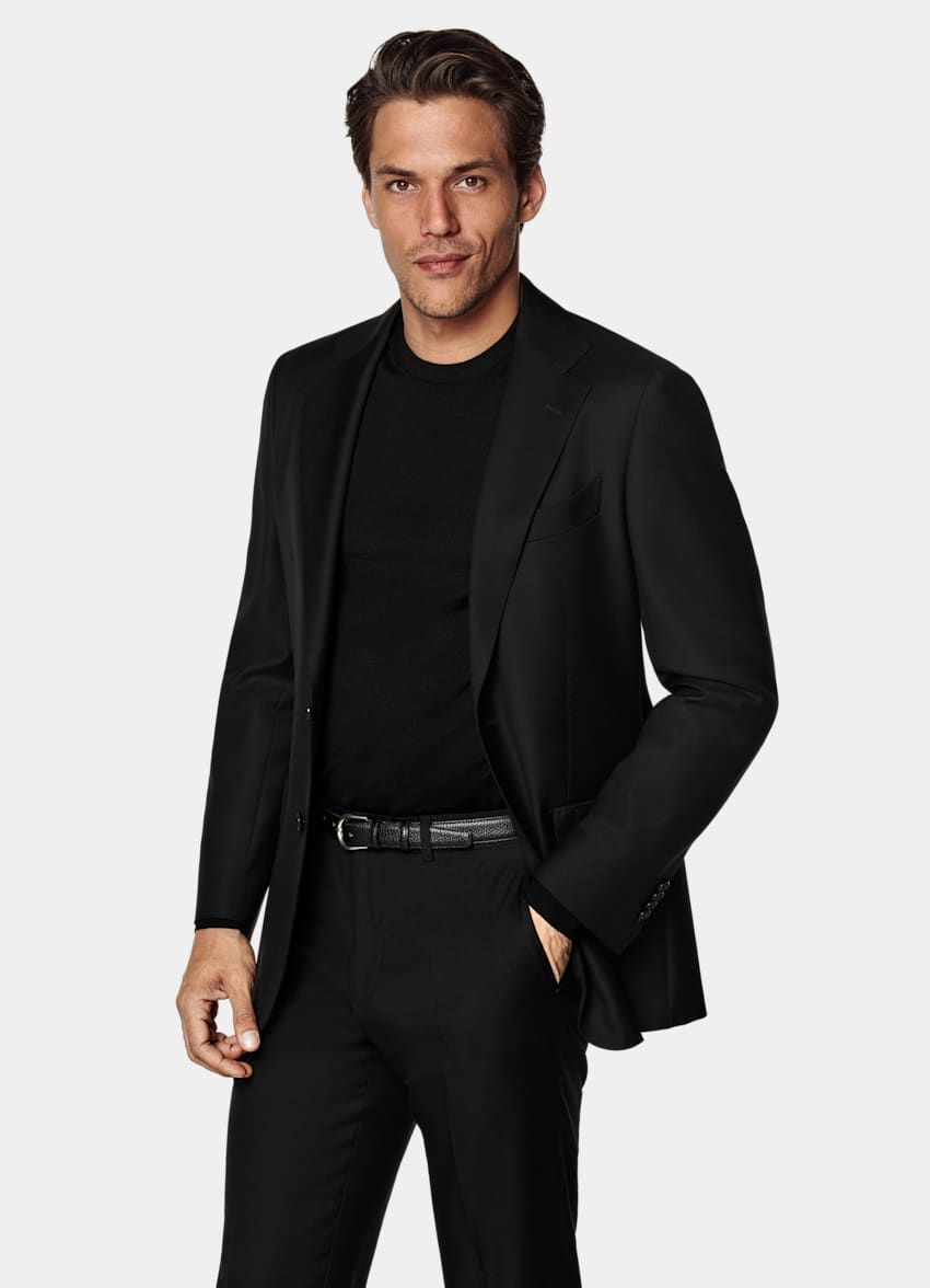 Black Tailored Fit Havana Suit Jacket in Pure S110 s Wool SUITSUPPLY SUITSUPPLY The Netherlands