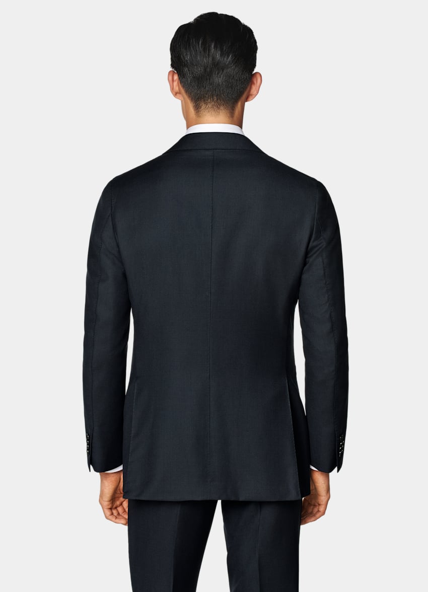 SUITSUPPLY All season Pure laine S130 par Reda, Italie Veste de costume Havana coupe Tailored bleu marine œil-de-perdrix