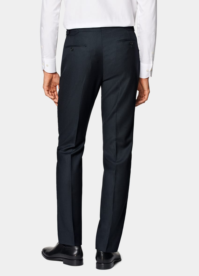 SUITSUPPLY All season Pure laine S130 par Reda, Italie Veste de costume Havana coupe Tailored bleu marine œil-de-perdrix