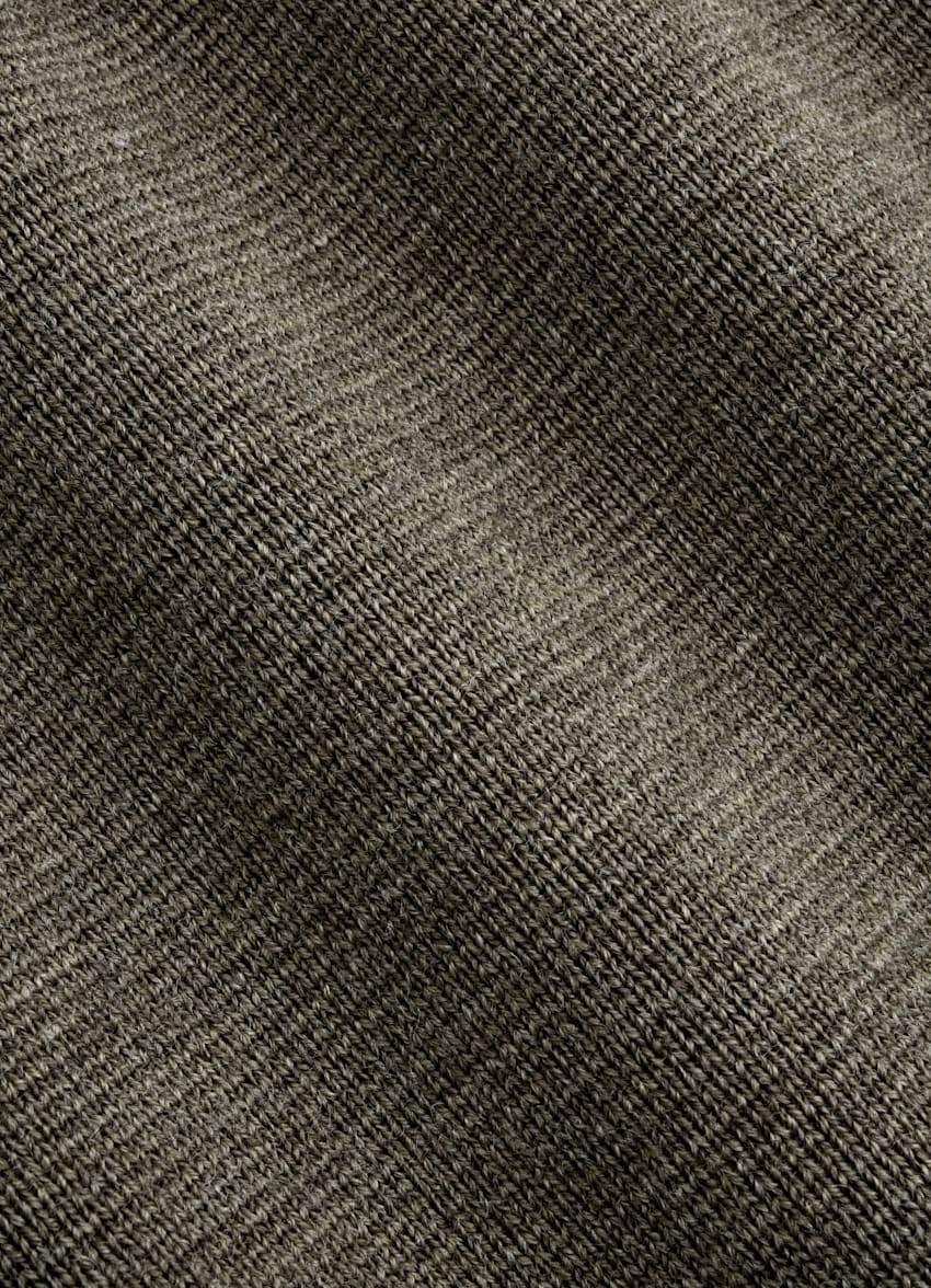 SUITSUPPLY Reine Schurwolle Merino Zip-Cardigan mittelgr&uuml;n