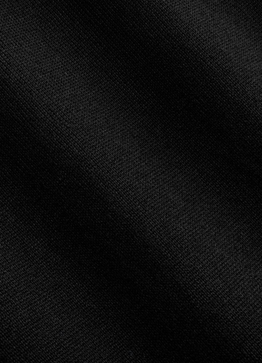 SUITSUPPLY Pure Wool Black Merino Crewneck