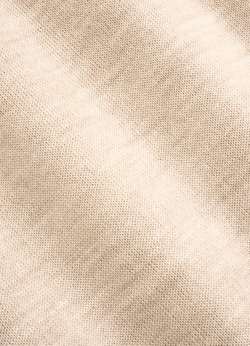 SUITSUPPLY Pure Wool Light Brown Merino Crewneck