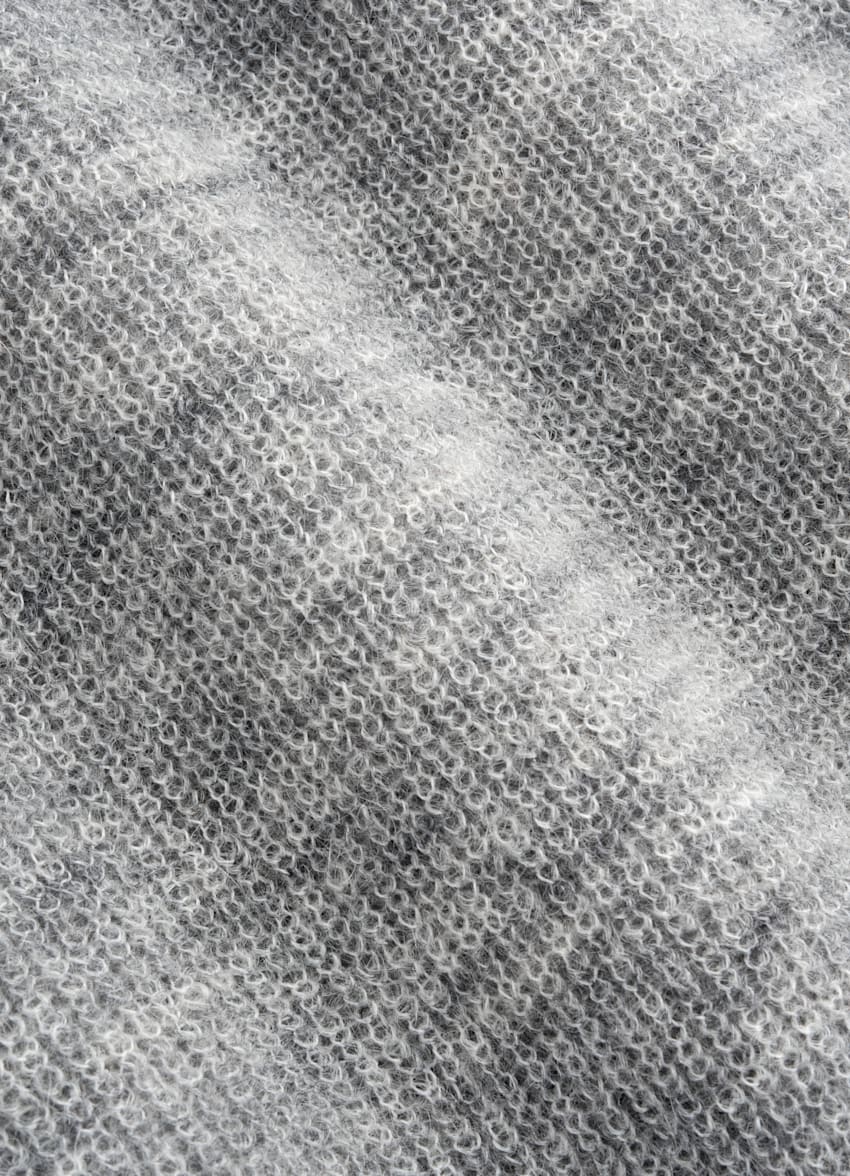 SUITSUPPLY Mohair Wool Blend Mid Grey Crewneck