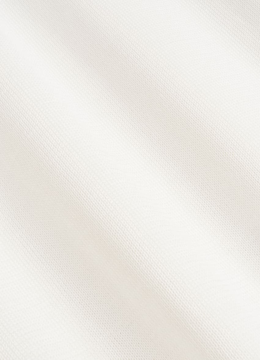 SUITSUPPLY Cotton Silk Off-White Polo