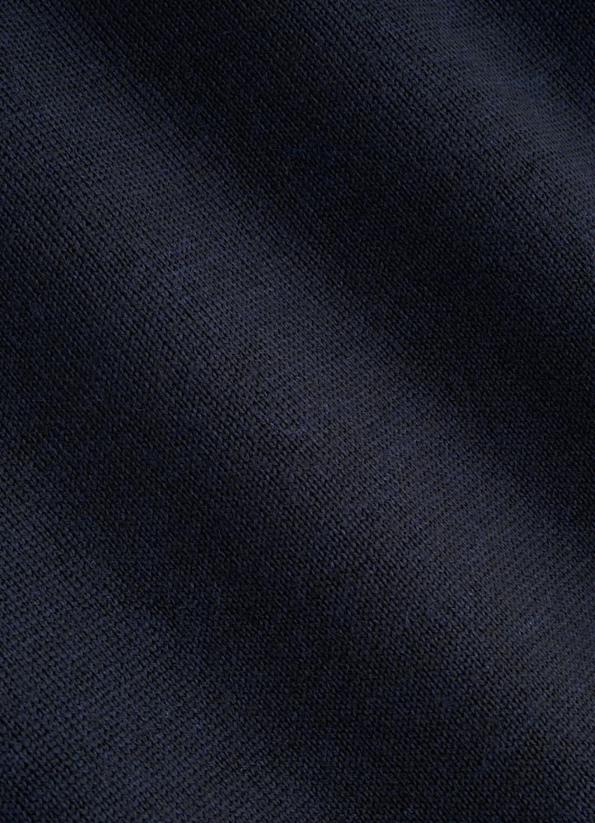 SUITSUPPLY Pure Australian Merino Wool Navy Zip Cardigan