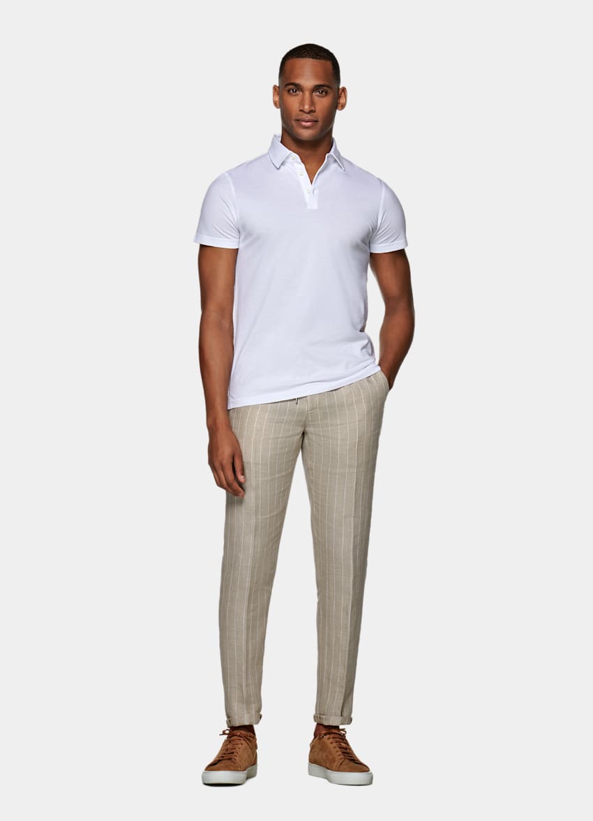 White Polo | Pure Cotton | Suitsupply Online Store