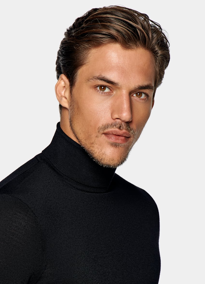 black high neck for men