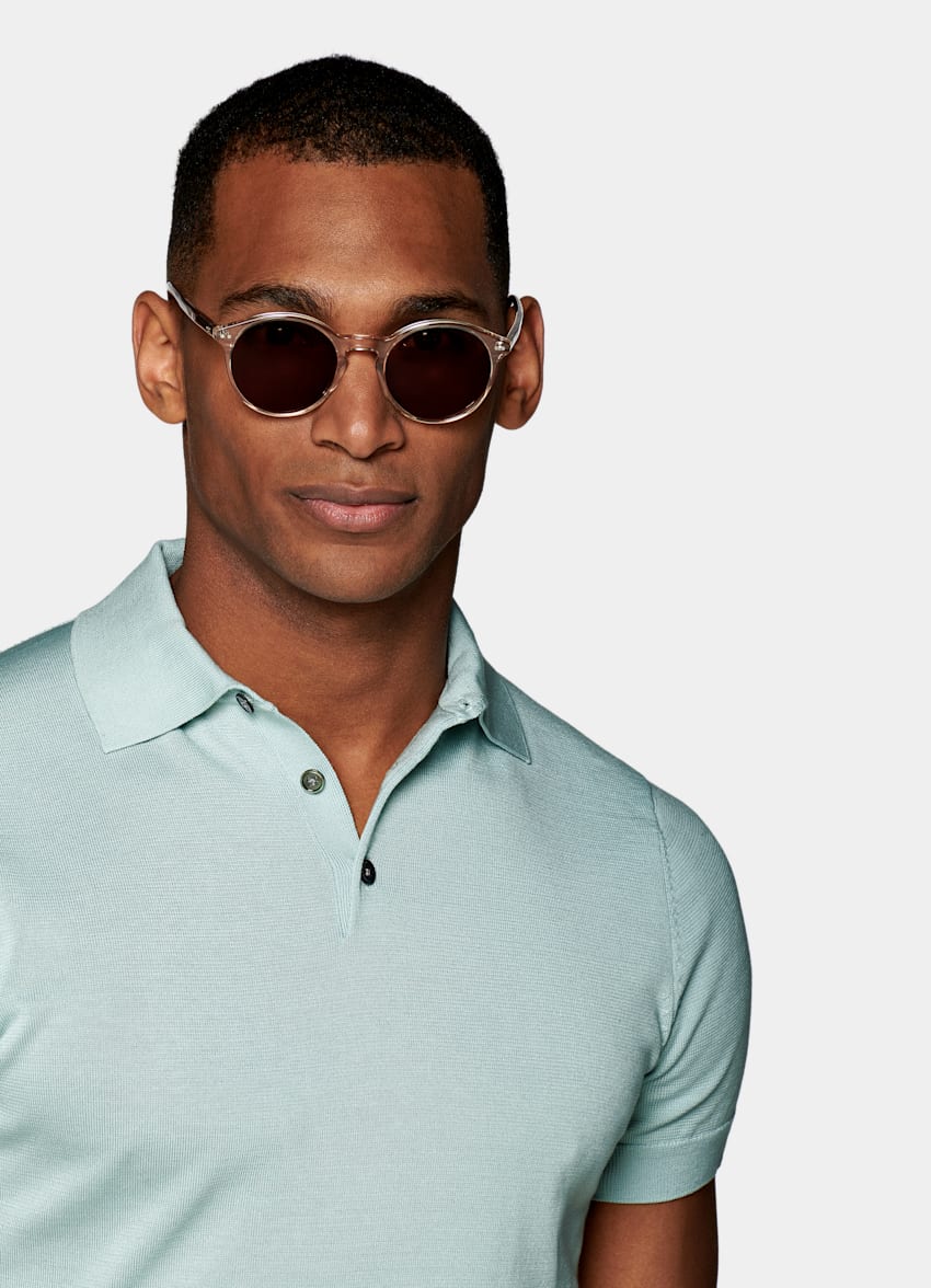 Light Green Polo | Cotton Silk | Suitsupply Online Store