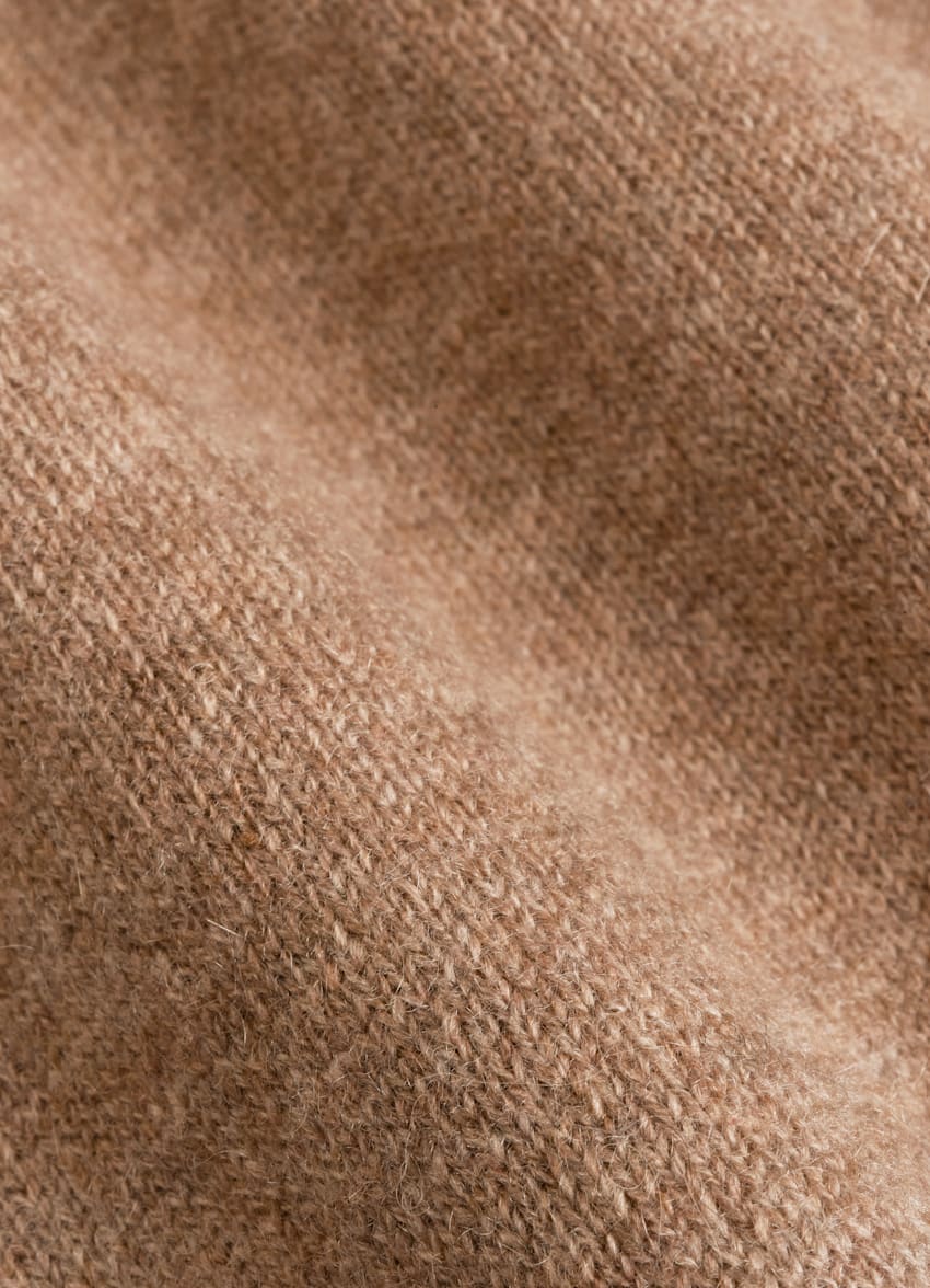 SUITSUPPLY 蒙古羊绒 浅棕色圆领针织衫
