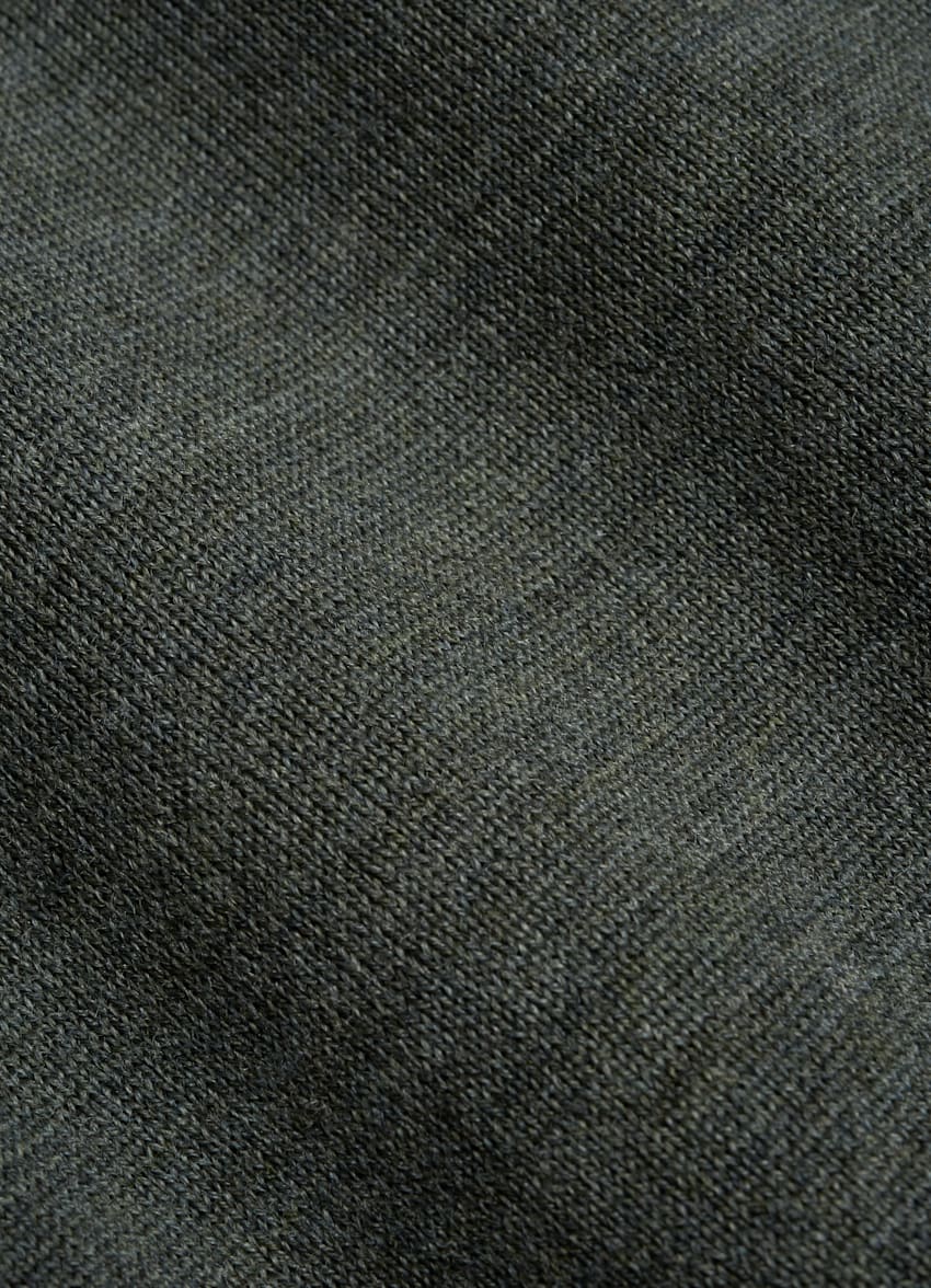 SUITSUPPLY Pure Australian Merino Wool Dark Green Crewneck
