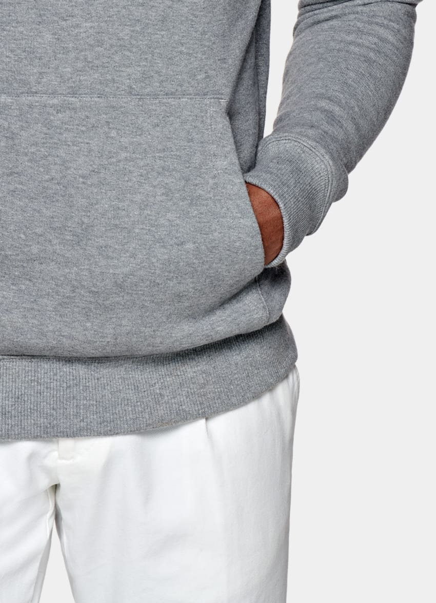 Grey Hoodie | Cotton Cashmere 