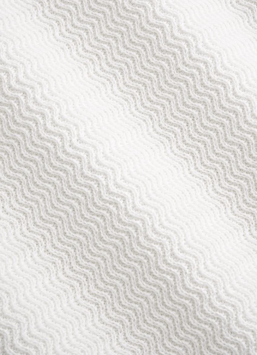 SUITSUPPLY Algod&oacute;n y seda Cuello redondo jacquard crudo de manga corta