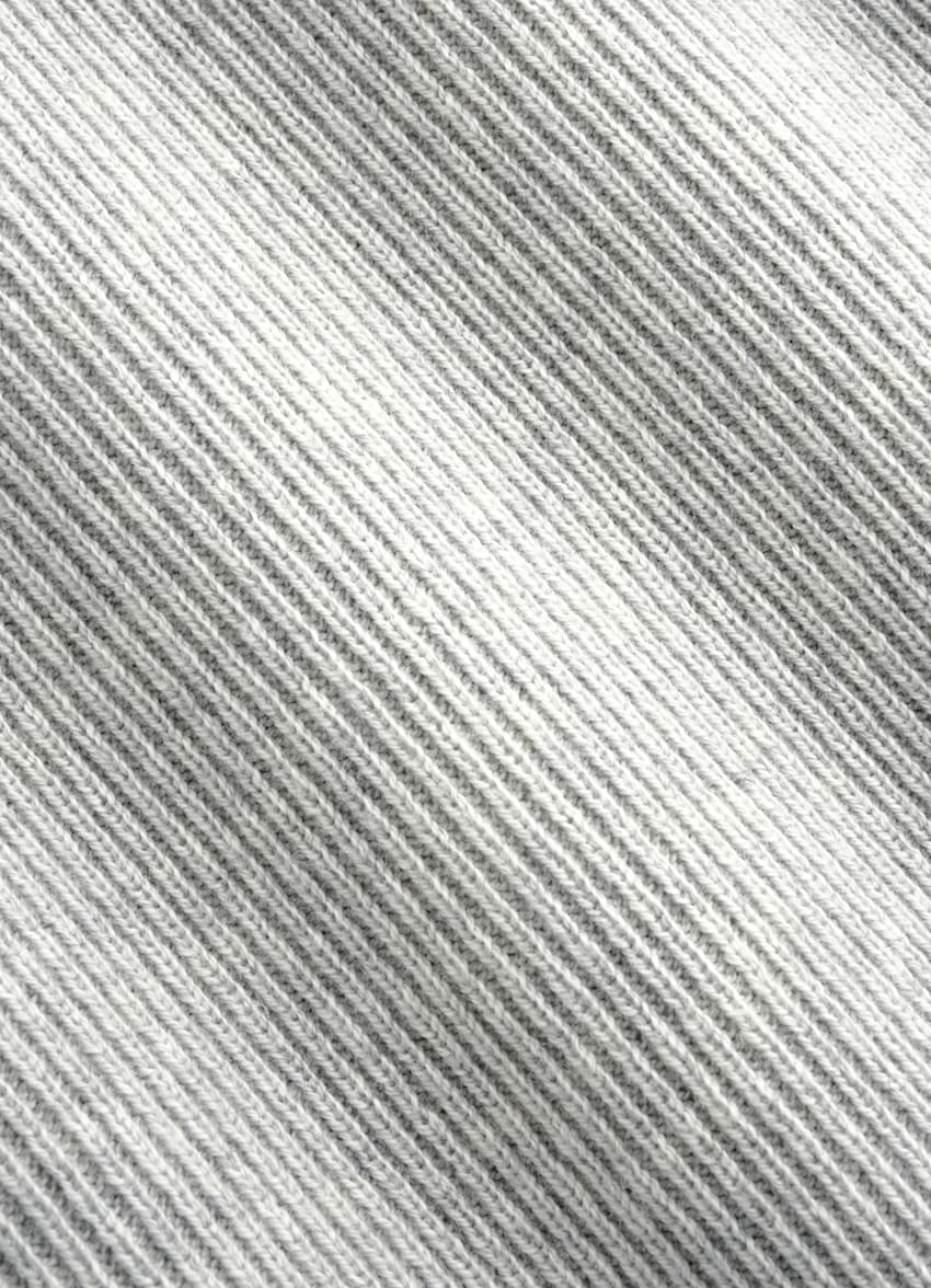 SUITSUPPLY Cotton Cashmere Light Grey Ribbed Tank Top