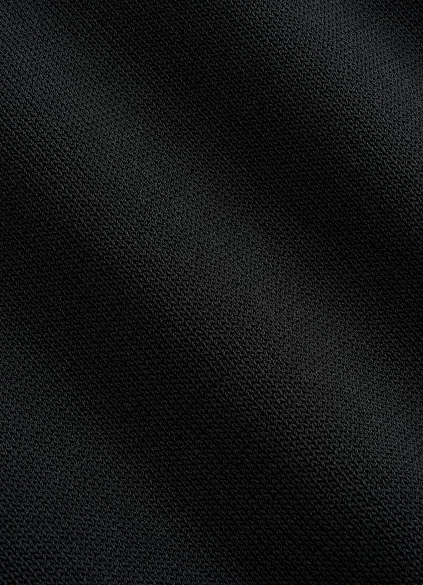 SUITSUPPLY Puur katoen Zwart Kraagloos Poloshirt