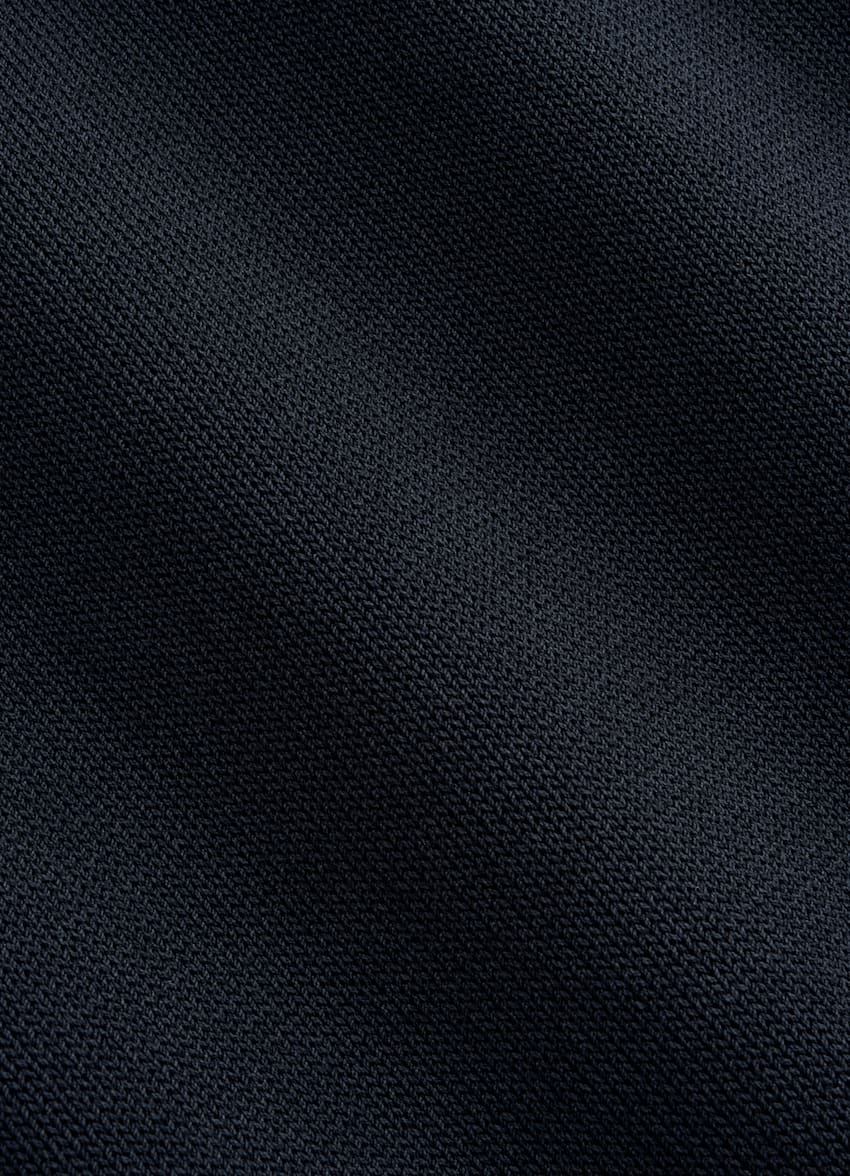 SUITSUPPLY Puur katoen Navy Buttonless Poloshirt