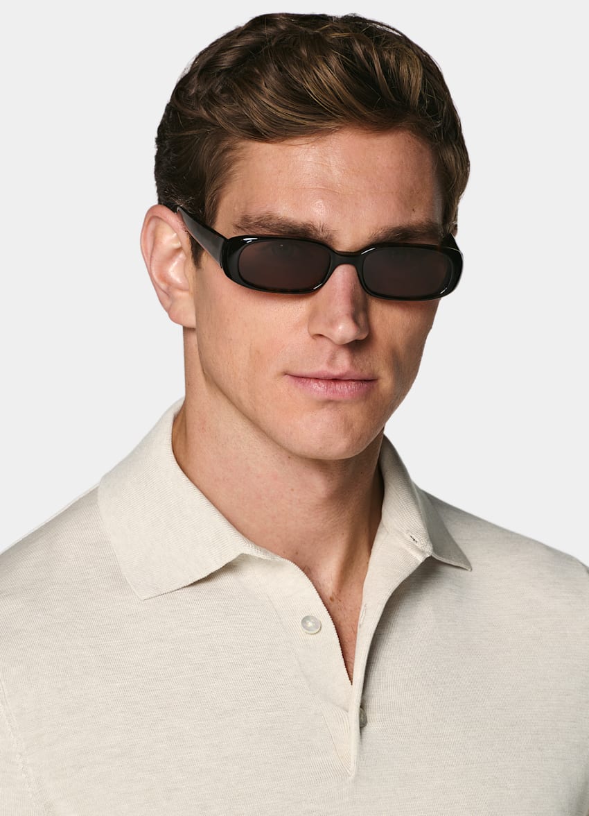 SUITSUPPLY Cotton Silk Light Brown Polo