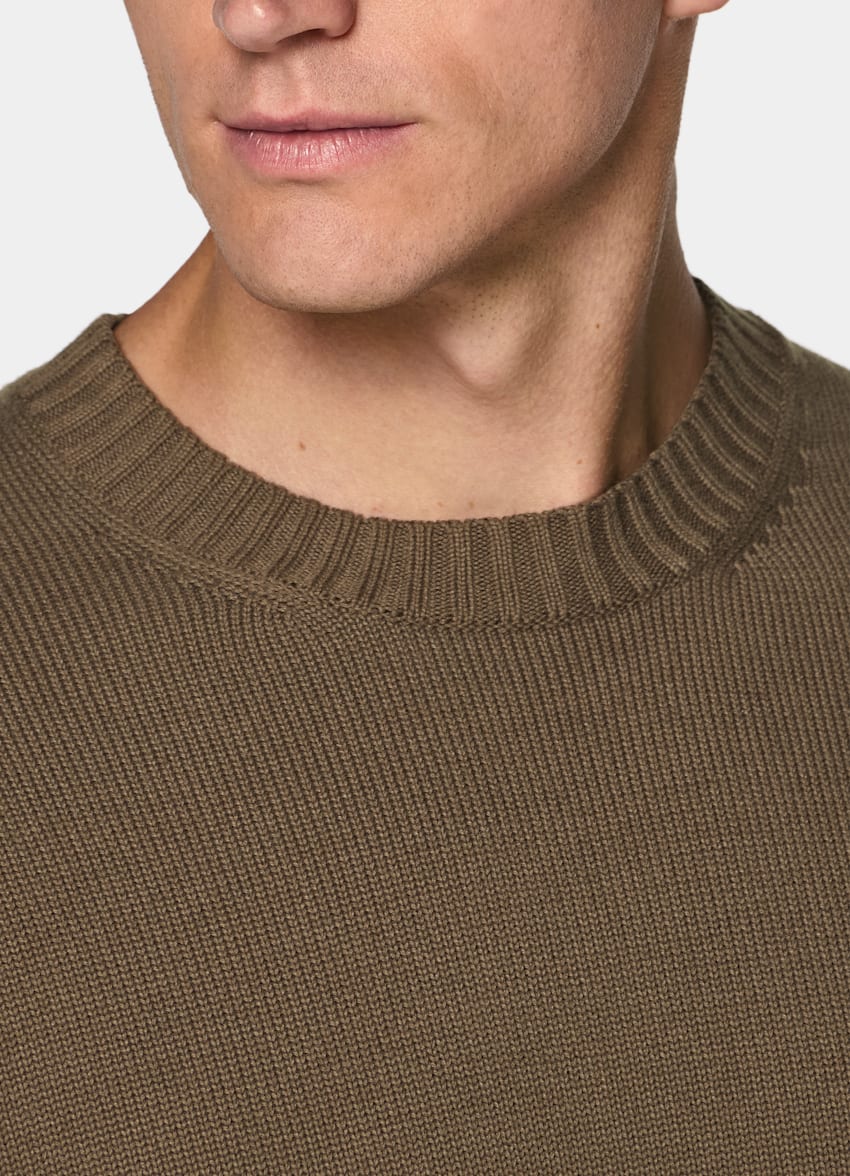 SUITSUPPLY Pure Cotton Dark Green Crewneck