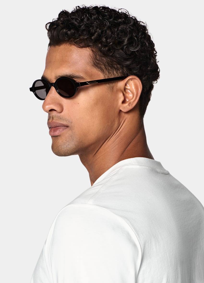 SUITSUPPLY Puro cotone T-shirt a girocollo color panna