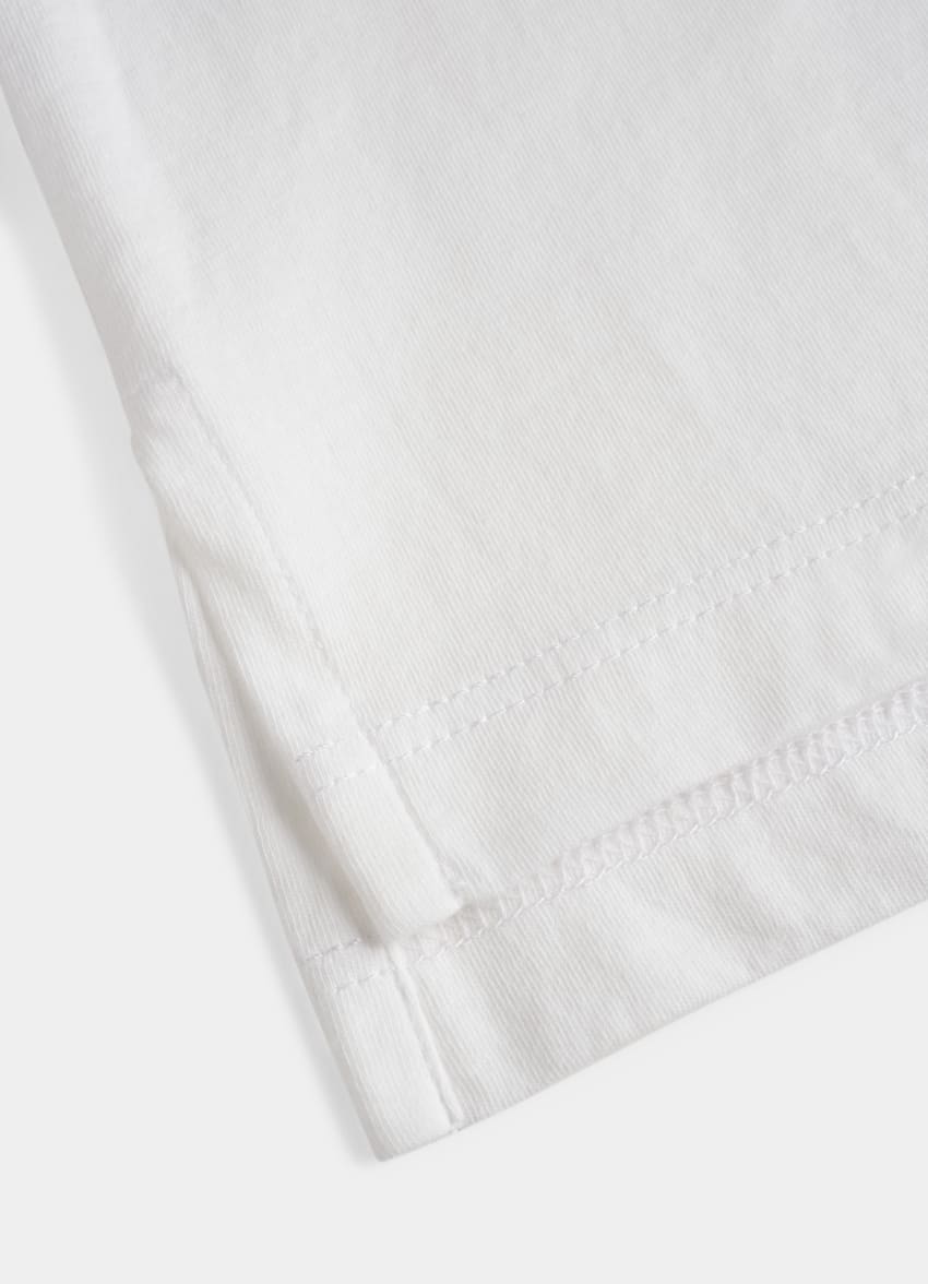 White V Neck T-shirt | Pima Cotton | Suitsupply Online Store