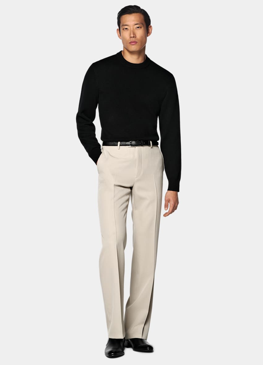 SUITSUPPLY Pure Cashmere Black Crewneck
