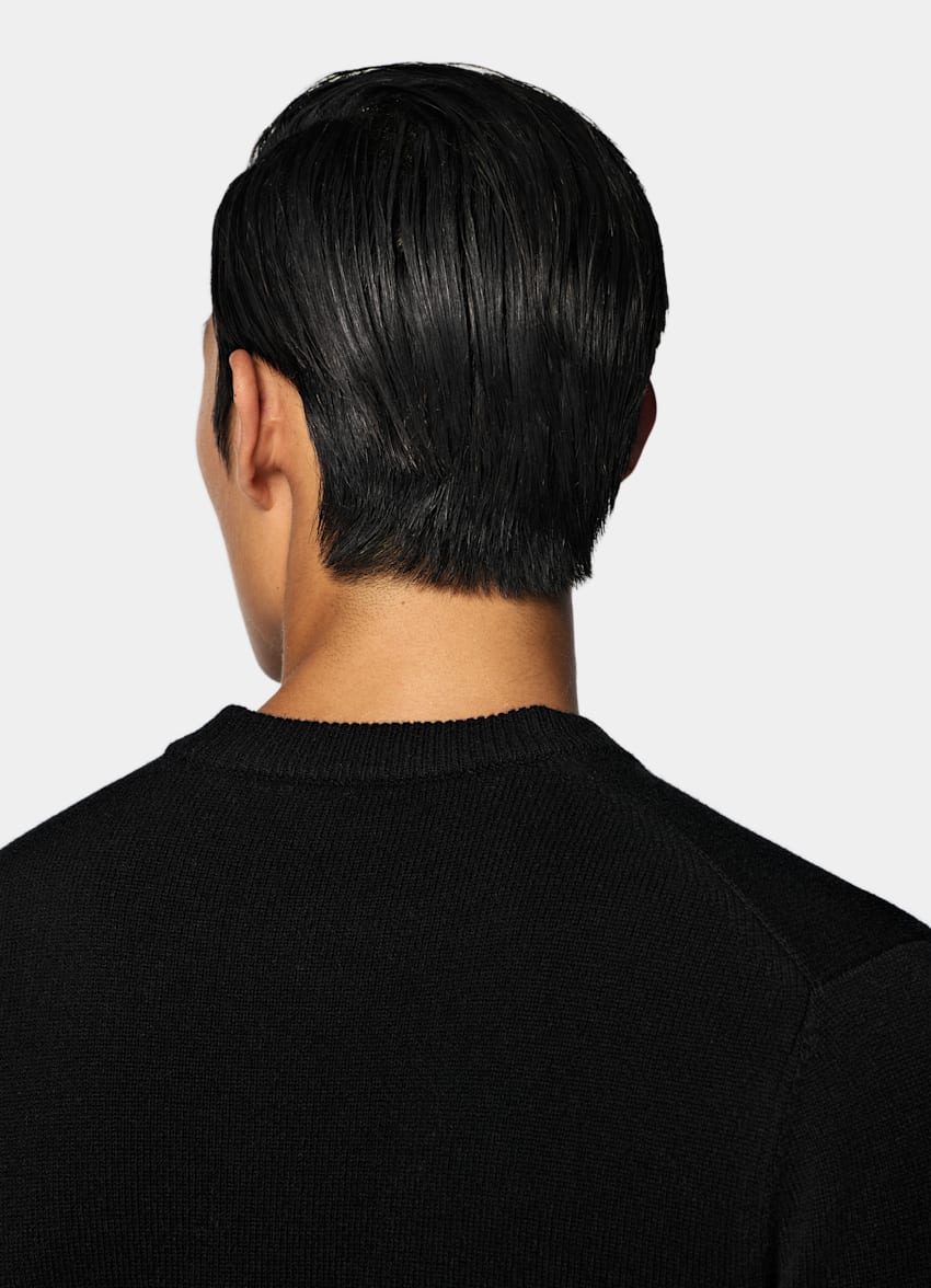 SUITSUPPLY Pure Cashmere Black Crewneck