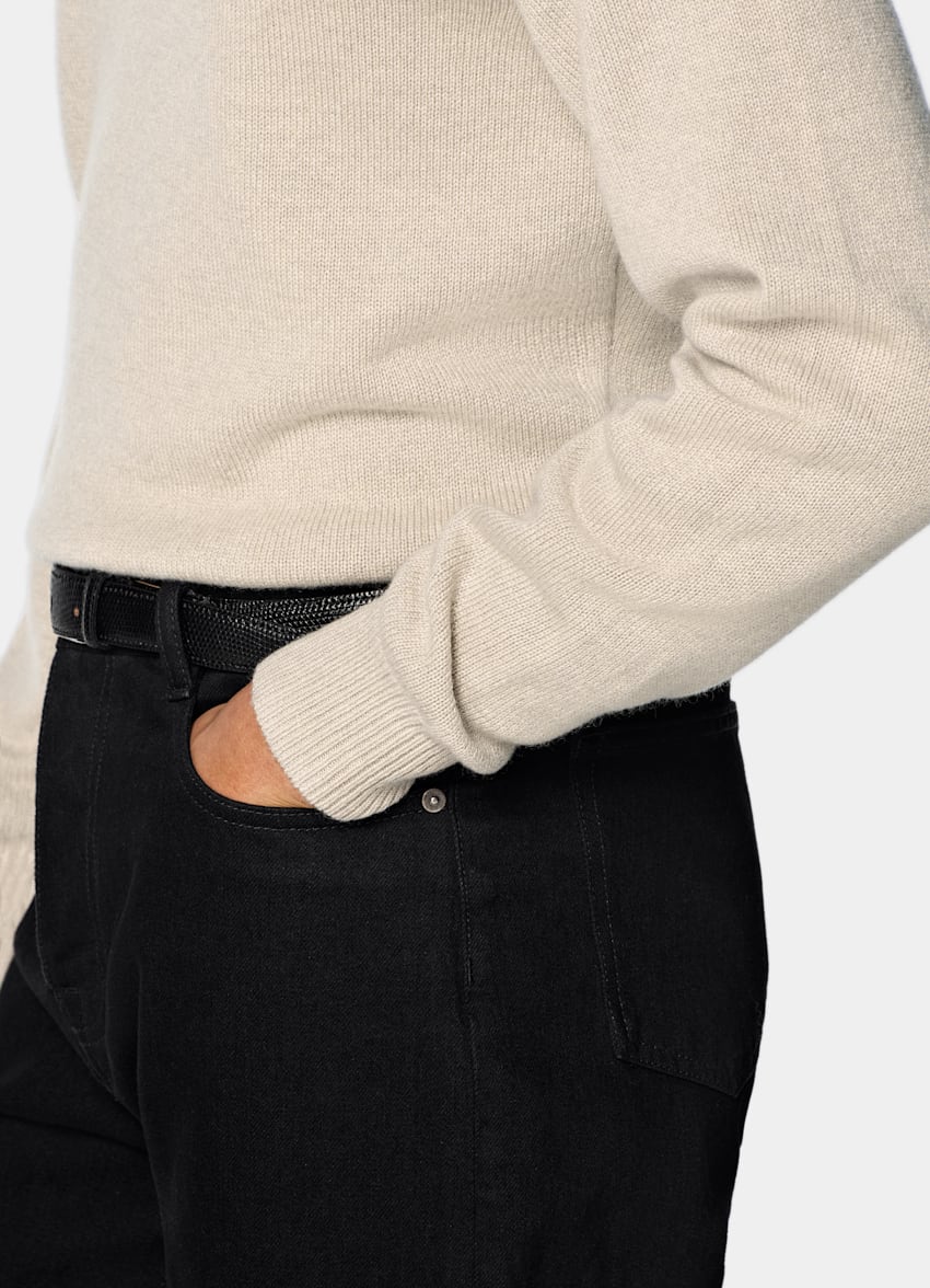 SUITSUPPLY Pure Cashmere Light Brown Crewneck