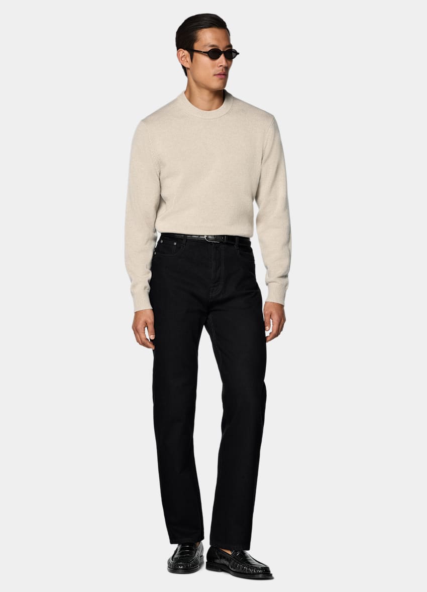 SUITSUPPLY Pure Cashmere Light Brown Crewneck