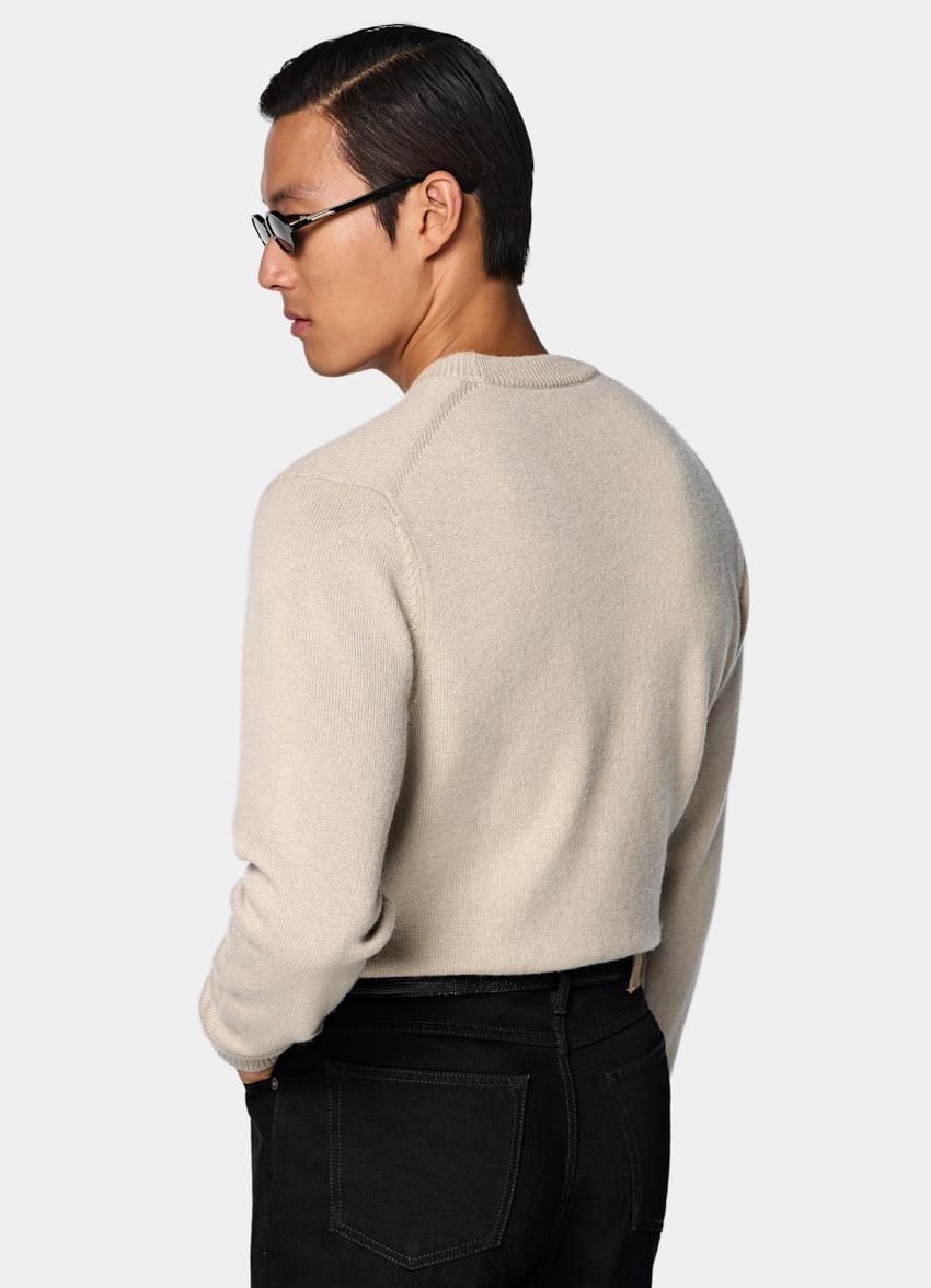 SUITSUPPLY Pure Cashmere Light Brown Crewneck