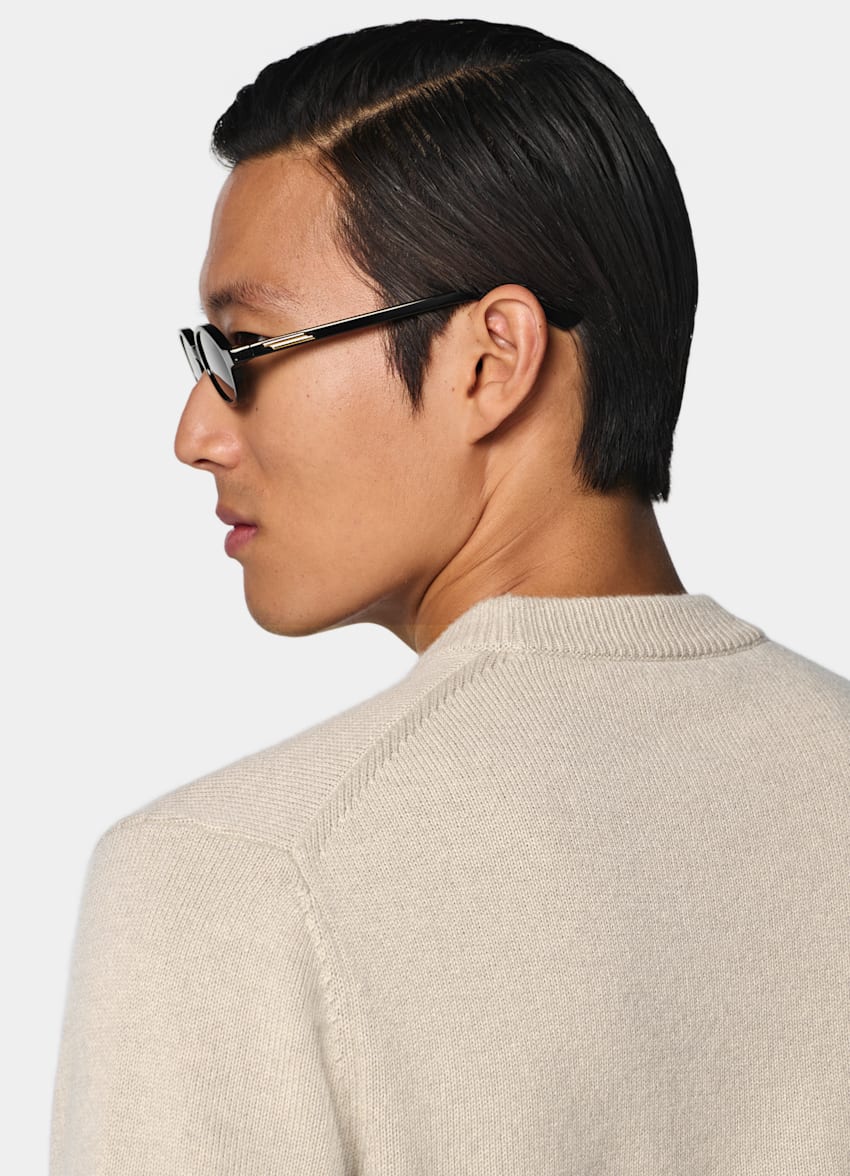 SUITSUPPLY Pure Cashmere Light Brown Crewneck